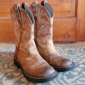 Ariat genuine leather cowgirl boots
